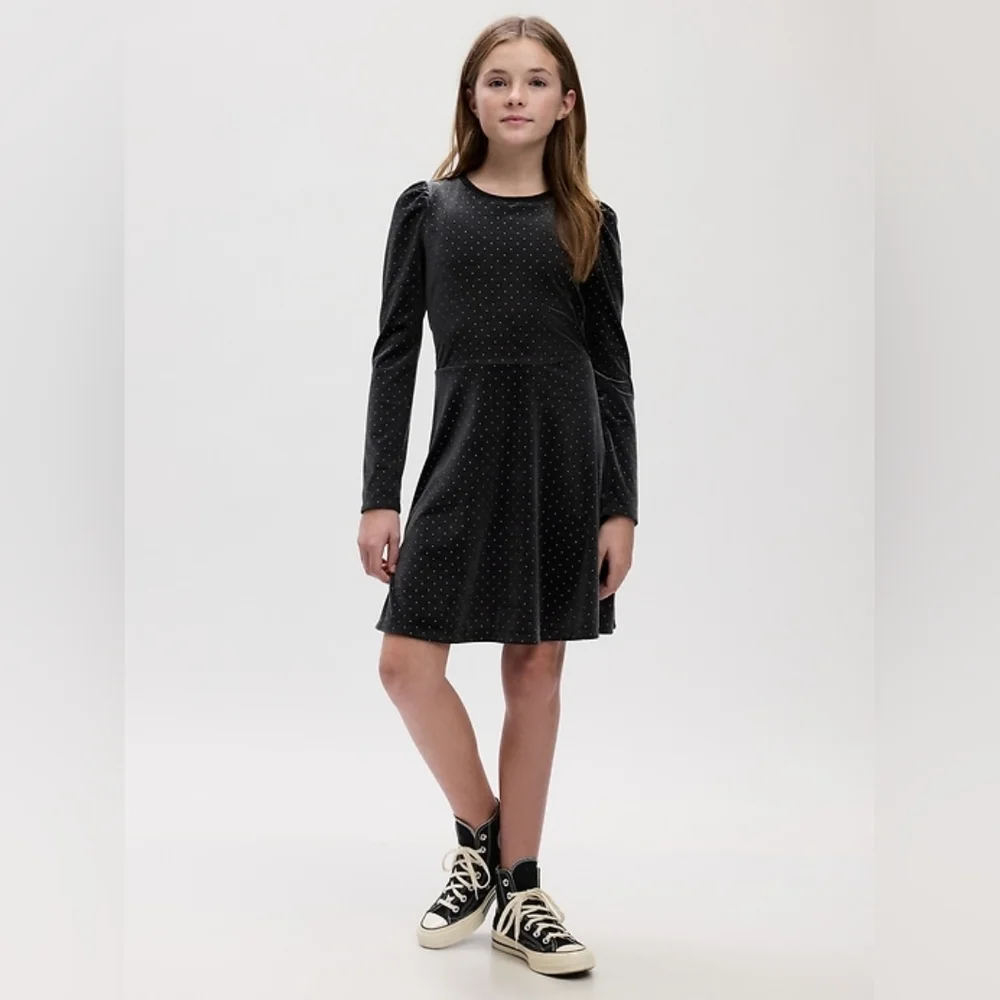 GAP KIDS Girls Velvet Skater Dress Size Large 10 NWT